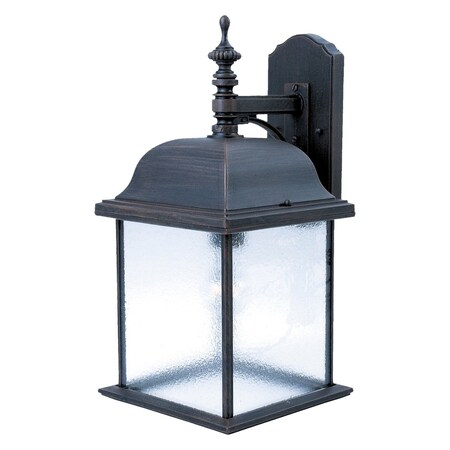 Maxim One Light Rust Patina Seedy Glass Wall Lantern 1057RP